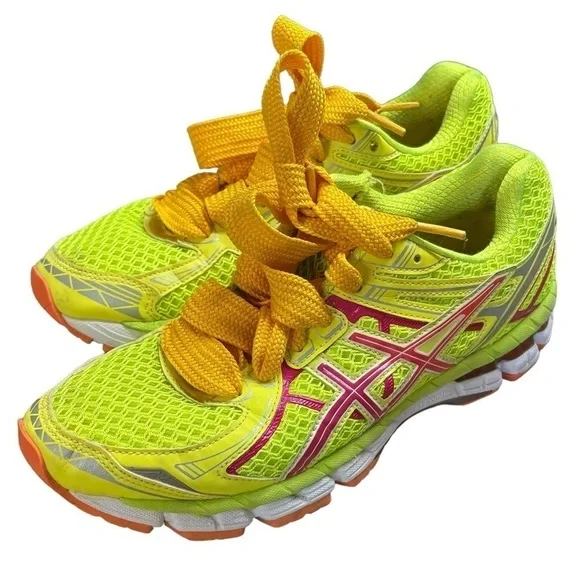 Asics GT 2000 Neon Yellow Pink Women’s Running Shoes Size 7.5 Athletic Trainers - Picture 14 of 15